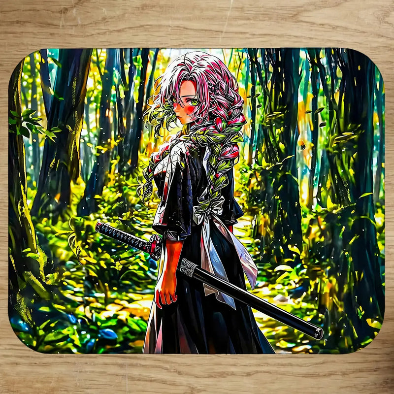 Tapis de Souris Mitsuri Kanroji Demon Slayer illustré à la main en Anjou