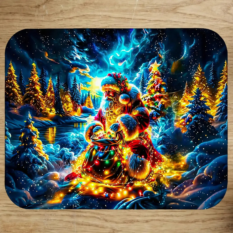 Tapis de Souris Père Noël illustré à la main en Anjou