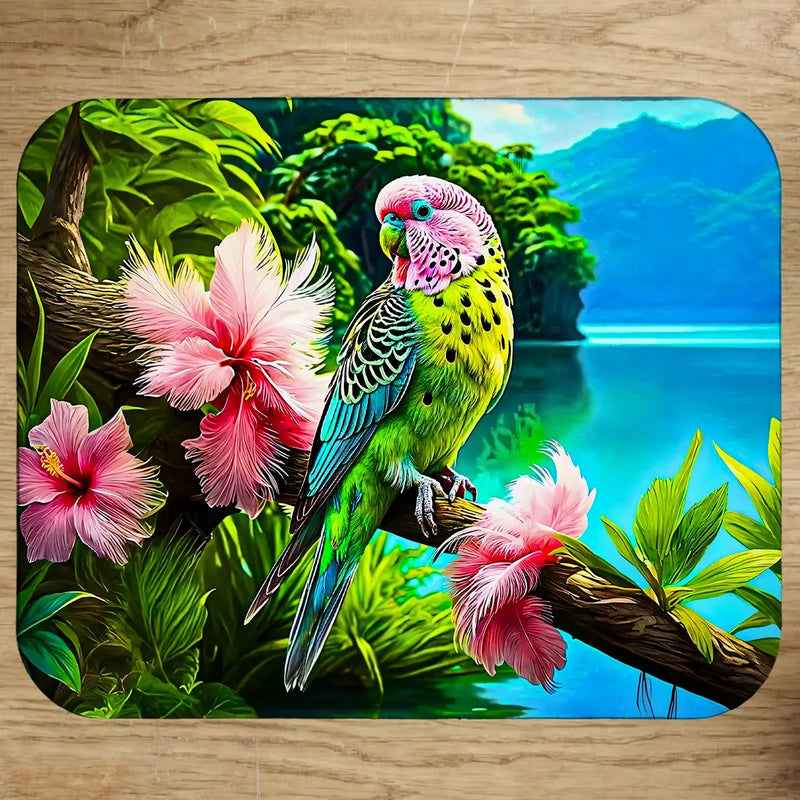 Tapis de Souris Perroquet illustré à la main en Anjou