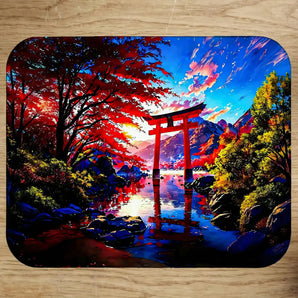 Tapis de Souris Paysage Japonais illustré à la main en Anjou