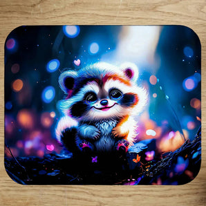 Tapis de Souris Raton Laveur illustré à la main en Anjou
