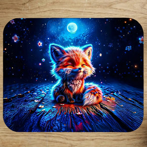 Tapis de Souris Renard Lune illustré à la main en Anjou