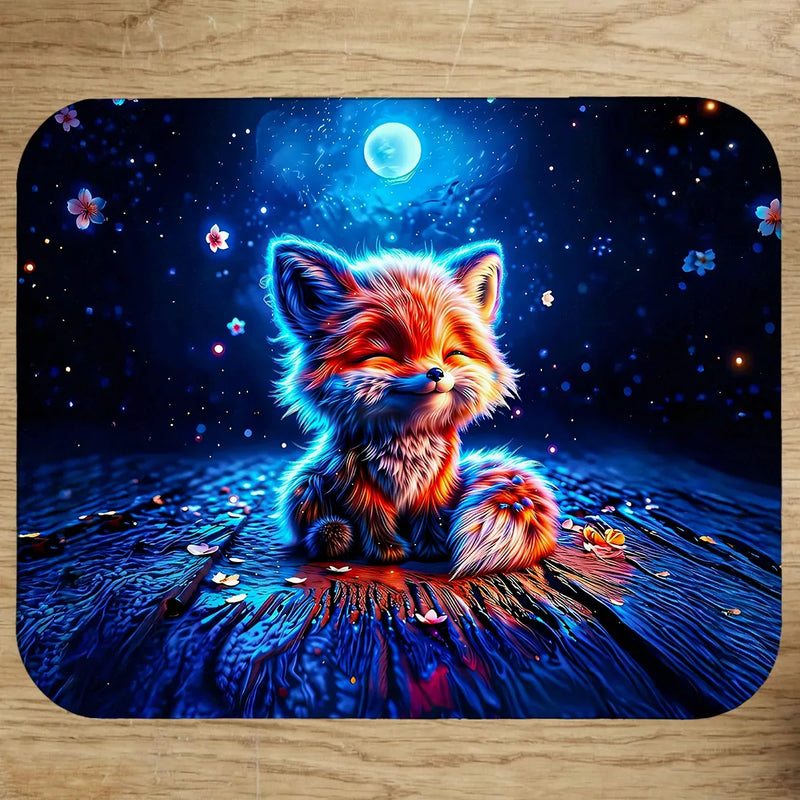 Tapis de Souris Renard Lune illustré à la main en Anjou