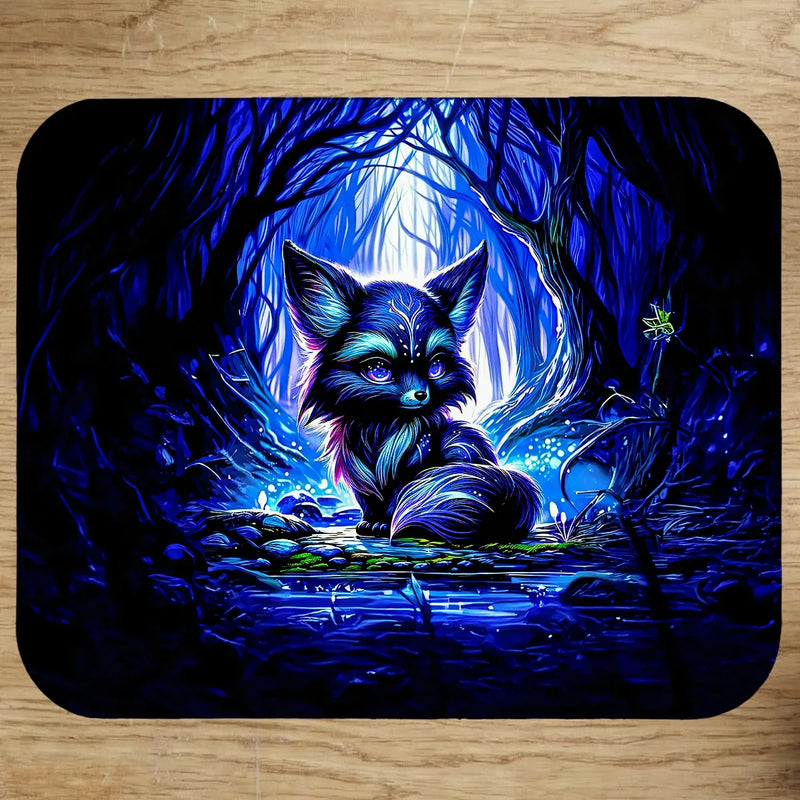Tapis de Souris Renard Sombre illustré à la main en Anjou