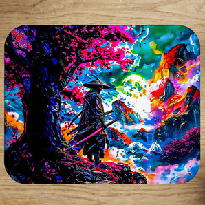 Tapis de Souris Samouraï illustré à la main en Anjou