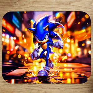 Tapis Sonic SEGA illustré à la main en Anjou