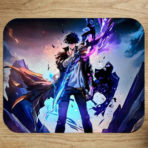 Tapis de souris Sung Jin-Woo Solo Leveling illustré à la main en Anjou