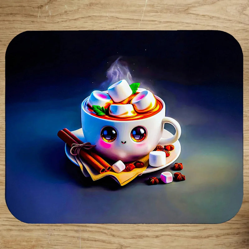 Tapis de Souris Chocolat Chaud illustré à la main en Anjou