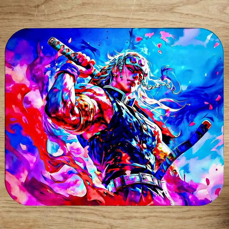 Tapis de Souris Tengen Uzui Demon Slayer illustré à la main en Anjou