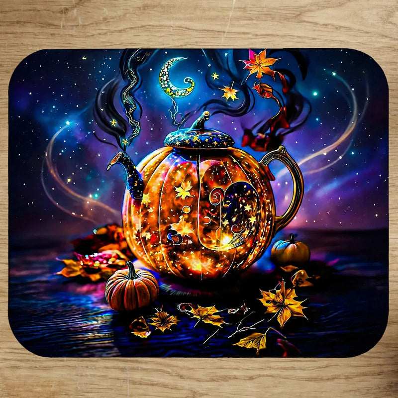 Tapis de Souris Théière Citrouille illustré à la main en Anjou
