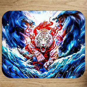 Tapis de Souris Tigre Blanc illustré à la main en Anjou