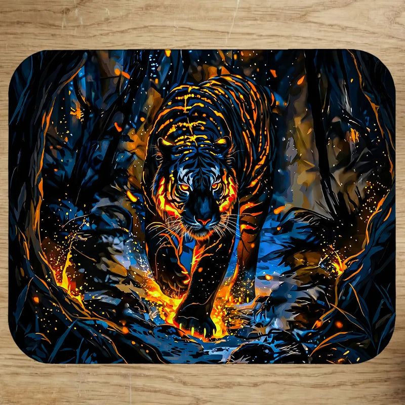 Tapis de Souris Tigre Lave illustré à la main en Anjou