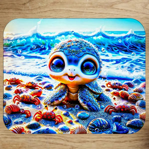Tapis de Souris Tortue illustré à la main en Anjou