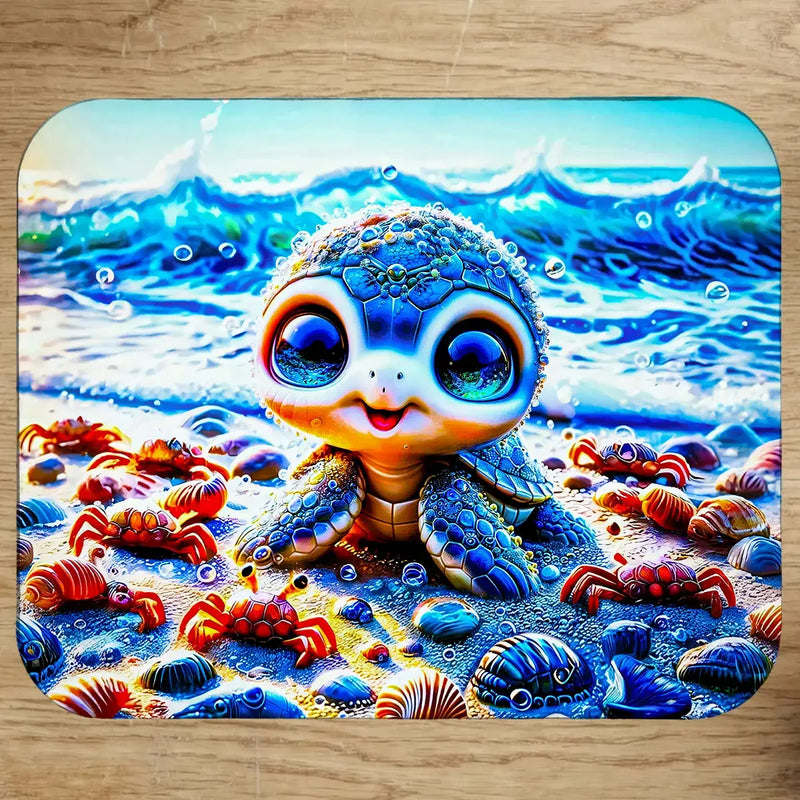 Tapis de Souris Tortue illustré à la main en Anjou