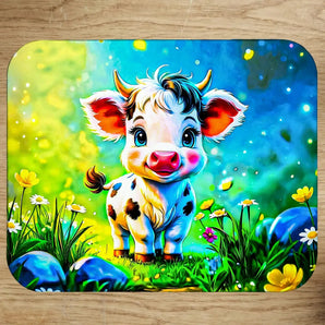 Tapis de Souris Vache illustré à la main en Anjou
