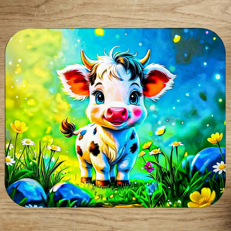Tapis de Souris Vache illustré à la main en Anjou
