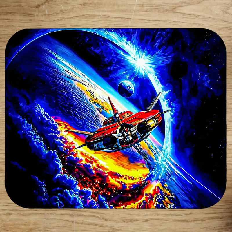 Tapis Vaisseau Goldorak illustré à la main en Anjou