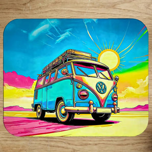 Tapis de Souris Combi Volkswagen illustré à la main en Anjou