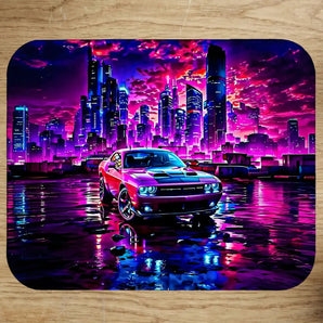 Tapis de Souris Voiture Américaine illustré à la main en Anjou