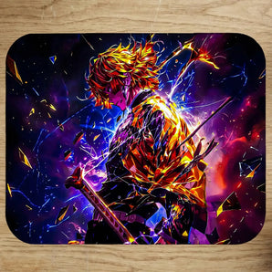 Tapis de Souris Zenitsu Demon Slayer illustré à la main en Anjou