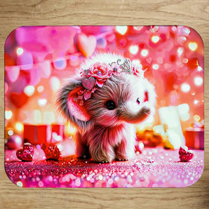 Tapis de Souris Éléphant Rose illustré à la main en Anjou