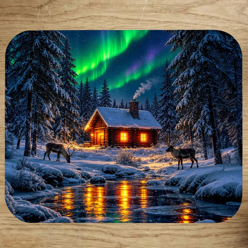 Tapis de Souris Hiver illustré à la main en Anjou