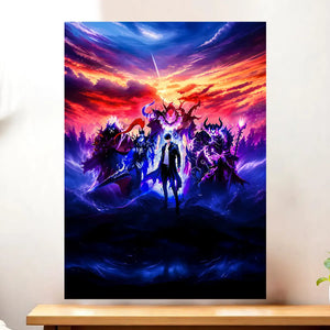 Affiche Solo Leveling Arise illustrée à la main en Anjou