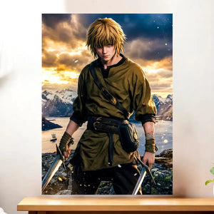 Affiche Vinland Saga illustrée à la main en Anjou