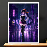 Cadre Blanc Akeno Himejima High School DxD illustré à la main en Anjou
