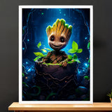 Cadre Blanc Groot illustré à la main en Anjou