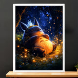 Cadre Blanc Totoro illustré à la main en Anjou