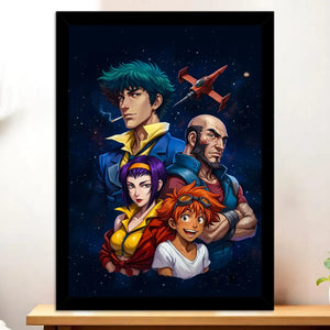 Cadre Noir Cowboy Bebop illustré à la main en Anjou