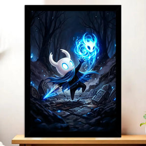 Cadre Noir Hollow Knight illustré à la main en Anjou