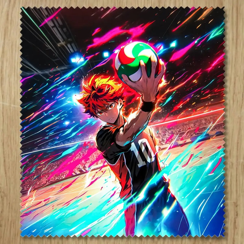 Chiffonnette Haikyuu illustrée à la main en Anjou