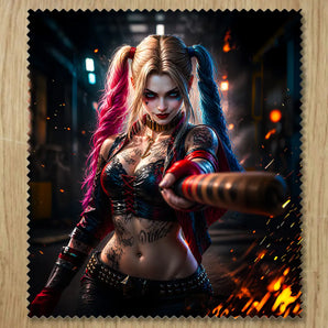 Chiffonnette Harley Quinn illustrée à la main en Anjou