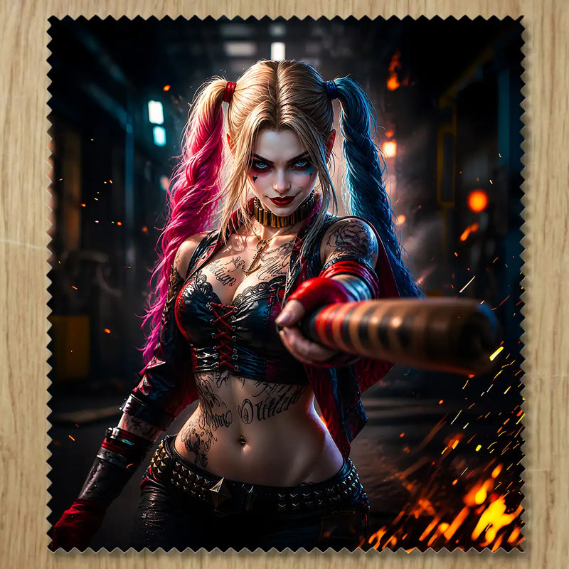 Chiffonnette Harley Quinn illustrée à la main en Anjou