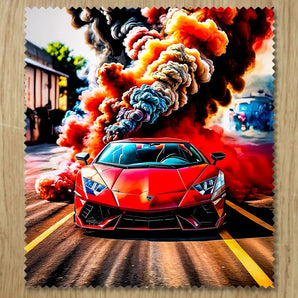 Chiffonnette Lamborghini illustrée à la main en Anjou