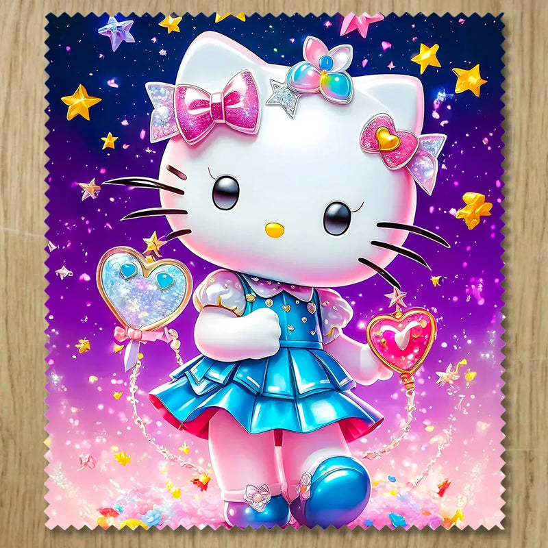 Chiffonnette Hello Kitty illustrée à la main en Anjou