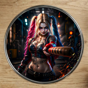 Magnet Harley Quinn illustré à la main en Anjou