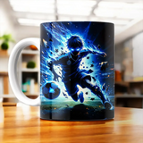 Tasse Blue Lock manga foot illustrée à la main en Anjou