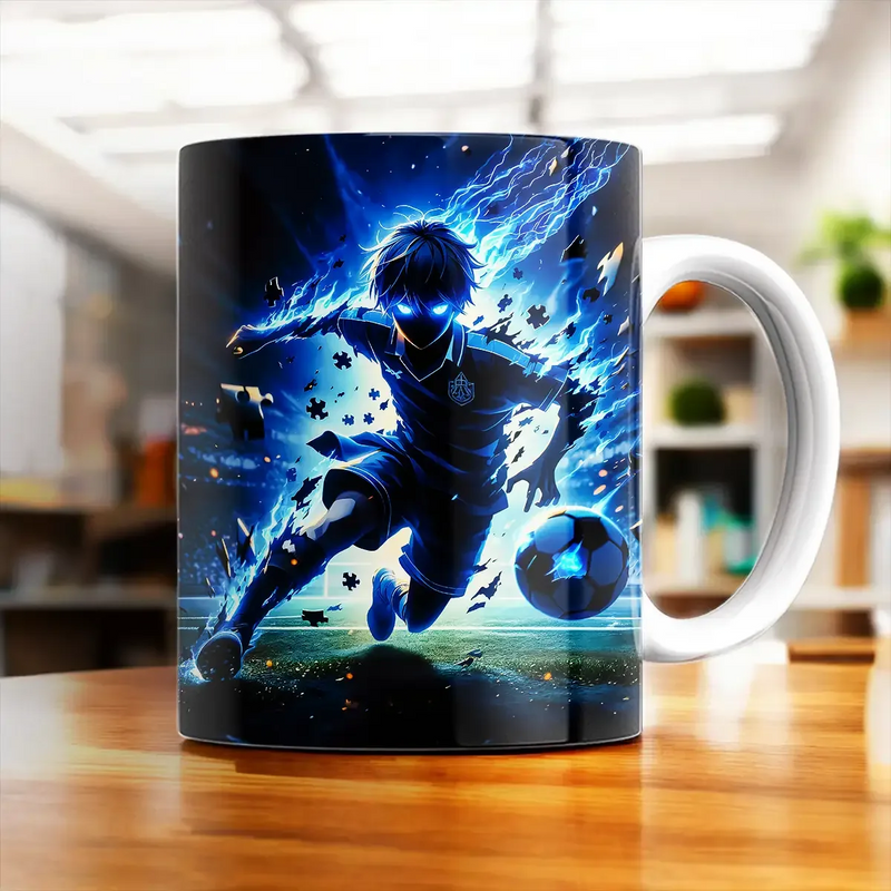 Mug Blue Lock illustré à la main en Anjou