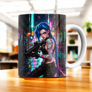 Mug Jinx illustré à la main en Anjou