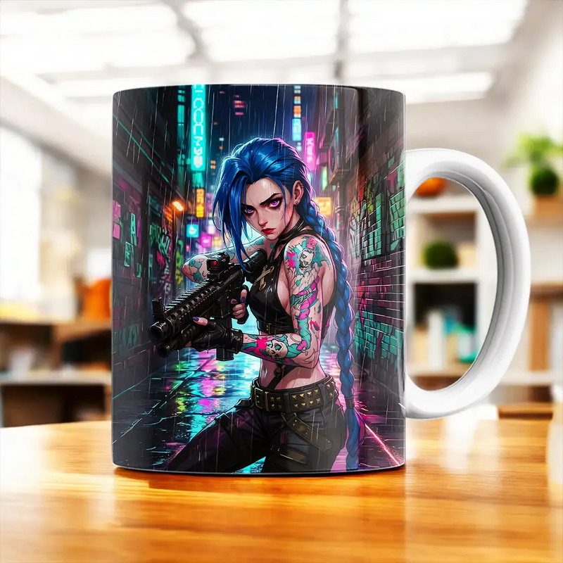 Mug Jinx illustré à la main en Anjou