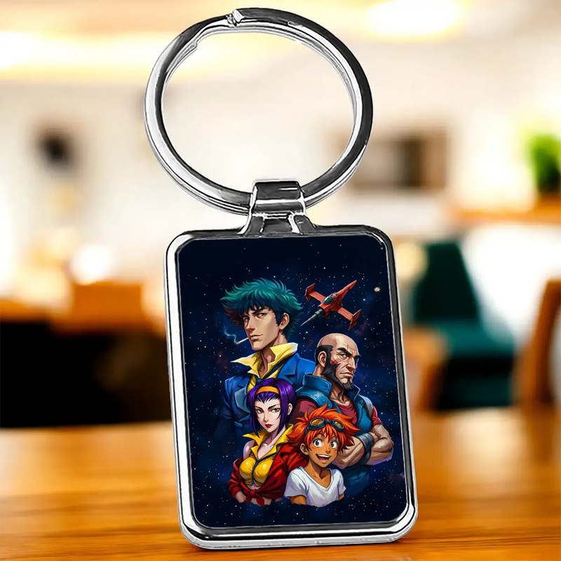 Porte Clé Cowboy Bebop illustré à la main en Anjou