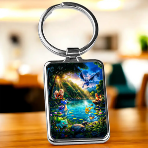 Porte-clé Pokémon starters de Kanto illustré à la main en Anjou