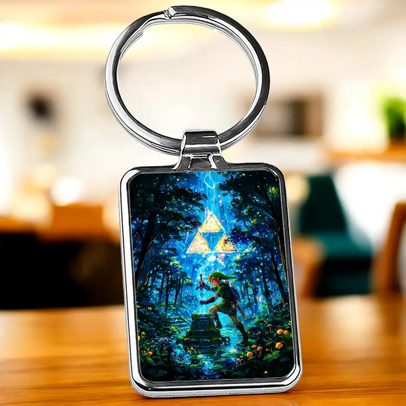 Porte-clé Zelda illustré à la main en Anjou