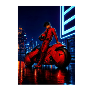 Poster Akira illustré à la main en Anjou