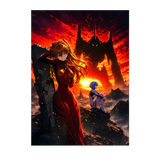 Poster Evangelion illustré à la main en Anjou
