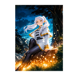 Poster Frieren Sousou no Frieren illustré à la main en Anjou
