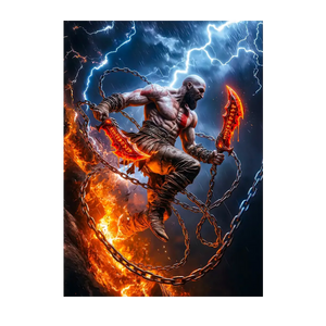Poster God of War illustré à la main en Anjou